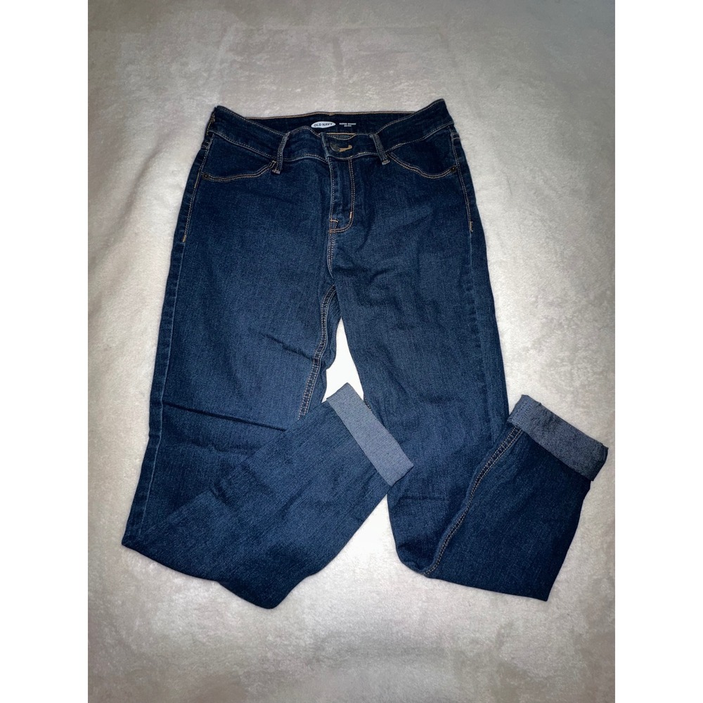 Old‎ Navy Super Skinny Mid-Rise Dark Wash Denim Jeans